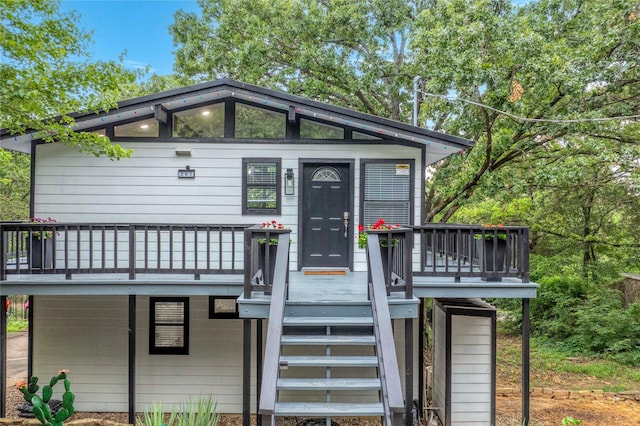 207 Wales Dr, Pottsboro, TX 75076 - view of front facade featuring stairway and a deck