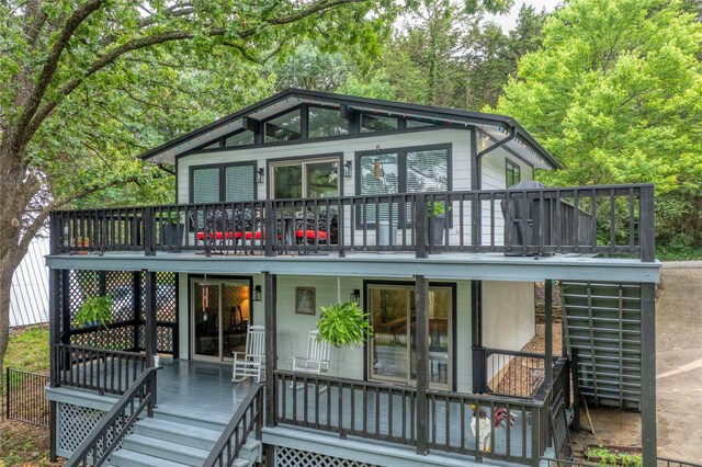 207 Wales Dr, Pottsboro, TX 75076 - rear view of property with a wooden deck