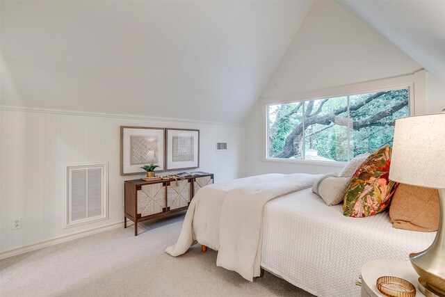 3201 Lamesa Pl, Fort Worth, TX 76109 - bedroom featuring vaulted ceiling and light carpet