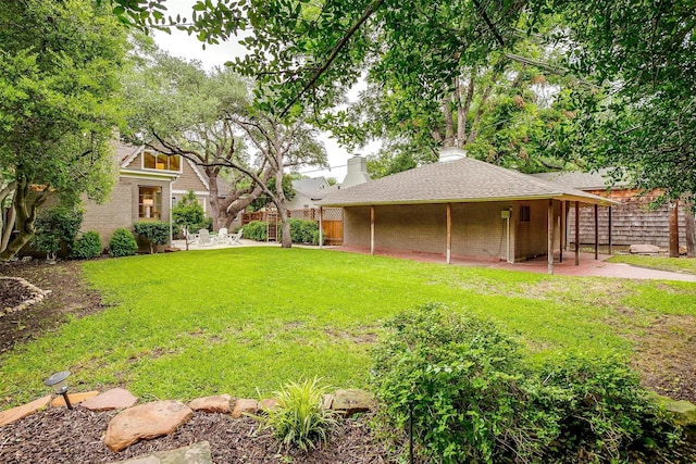 3201 Lamesa Pl, Fort Worth, TX 76109 - view of yard with a patio area