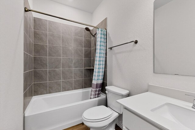 3804 Honeycomb Holw, Melissa, TX 75454 - full bath with vanity, a textured wall, toilet, and shower / tub combo
