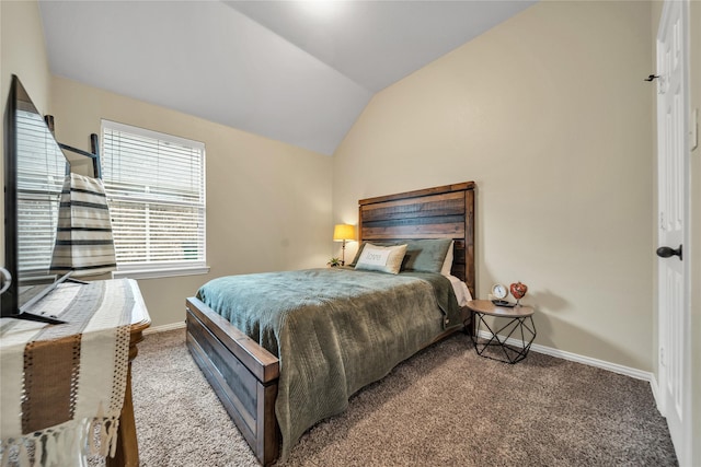 583 Louder Way, Fate, TX 75087 - bedroom featuring carpet flooring, lofted ceiling, and baseboards