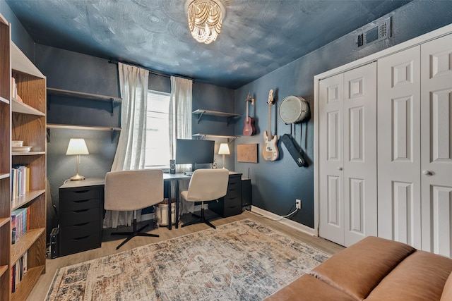 3008 Albany Dr, Mesquite, TX 75150 - office area with wood finished floors and baseboards