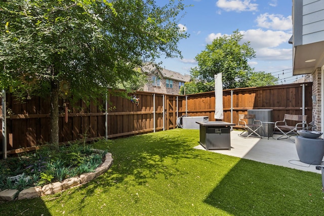 984 Mikaela Dr, Allen, TX 75013 - view of yard with central air condition unit and a patio