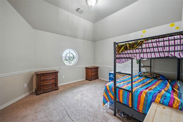 315 Hudson Falls Dr, Arlington, TX 76002 - bedroom featuring carpet flooring, lofted ceiling, and baseboards