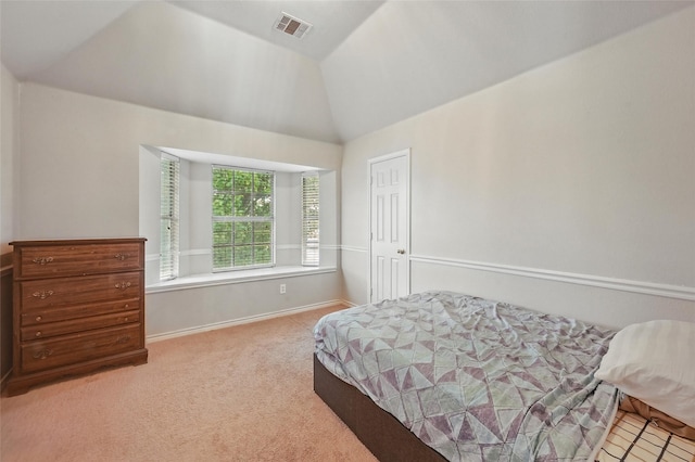 315 Hudson Falls Dr, Arlington, TX 76002 - carpeted bedroom with lofted ceiling and baseboards