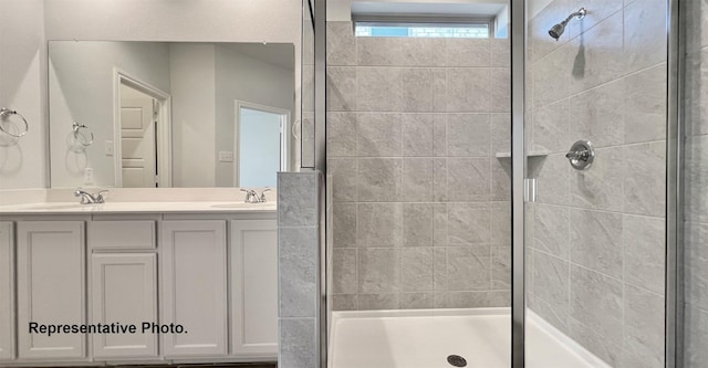2006 Iris, Melissa, TX 75454 - full bathroom with a tile shower and double vanity