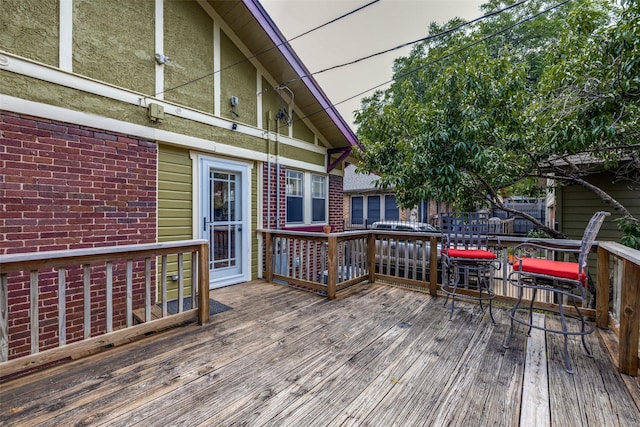 2220 Mistletoe Blvd, Fort Worth, TX 76110 - view of wooden deck