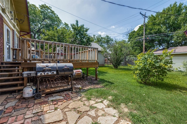 2220 Mistletoe Blvd, Fort Worth, TX 76110 - view of yard with a deck and stairs