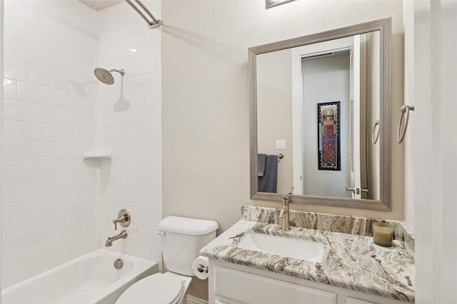 8229 Halifax, The Colony, TX 75056 - bathroom with vanity, toilet, and shower / bath combination