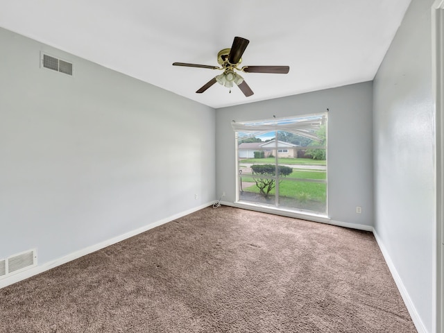 13439 Challaburton, Farmers Branch, TX 75234 - spare room featuring carpet, a ceiling fan, and baseboards