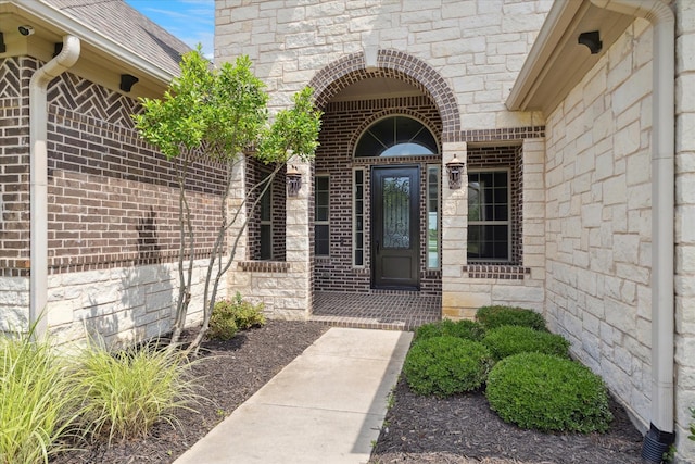 1211 Logan Trl, Lucas, TX 75002 - entrance to property with brick siding, a shingled roof, and stone siding