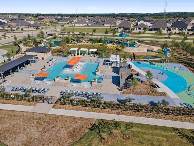 3154 Teasel Trl, Prairie Ridge, TX 76084 - aerial perspective of suburban area with a pool area