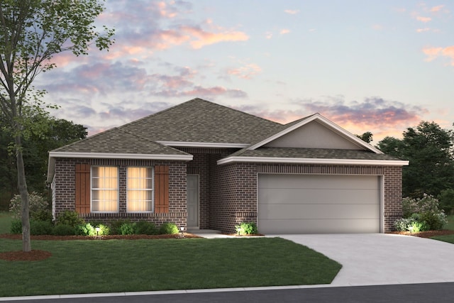 1621 Pepperidge Ln, Fort Worth, TX 76131 - view of front of home featuring brick siding, roof with shingles, an attached garage, and concrete driveway