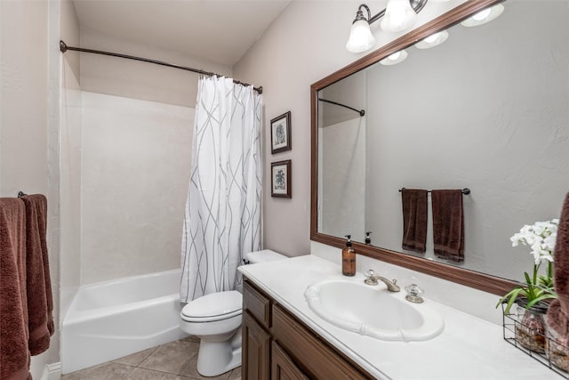 24 Shady Dale Ln, Rockwall, TX 75032 - full bathroom with shower / tub combo, vanity, toilet, and tile patterned flooring