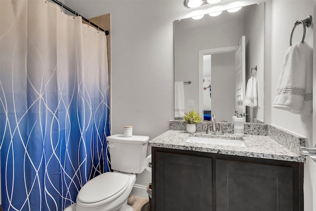2309 Normandy Ave, Anna, TX 75409 - bathroom with vanity, toilet, and a shower with curtain