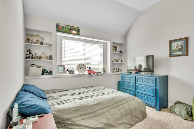 2309 Normandy Ave, Anna, TX 75409 - bedroom with light colored carpet, lofted ceiling, and baseboards