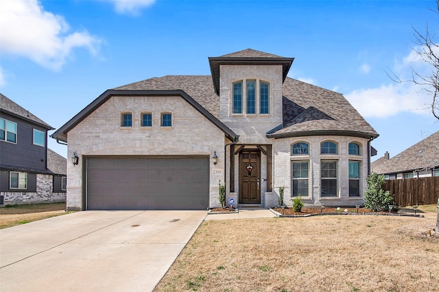 2309 Normandy Ave, Anna, TX 75409 - french country home featuring roof with shingles, driveway, and an attached garage