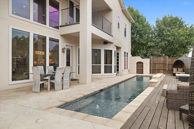 6500 Lazy Oak Ln, Plano, TX 75024 - view of swimming pool with a patio, an outdoor hangout area, and a gate