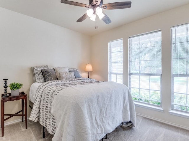 1071 Shepard Ln, Lavon, TX 75166 - bedroom featuring carpet flooring, baseboards, and a ceiling fan