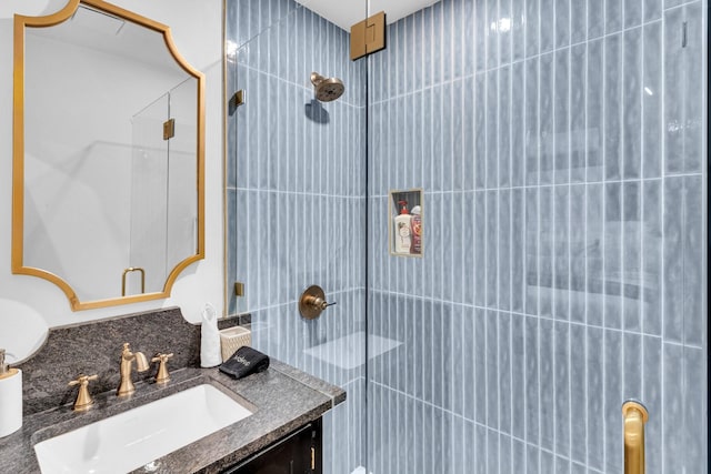 1223 Whispering Springs Dr, Tool, TX 75143 - bathroom with tiled shower and vanity