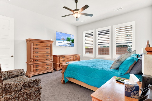 3912 River Bend St, Mckinney, TX 75071 - bedroom with carpet floors and a ceiling fan