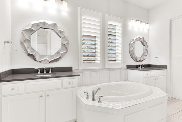 3912 River Bend St, Mckinney, TX 75071 - full bath featuring two vanities and a garden tub