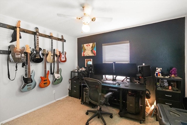 2311 Anderson St, Irving, TX 75062 - office space with ceiling fan, carpet, and baseboards