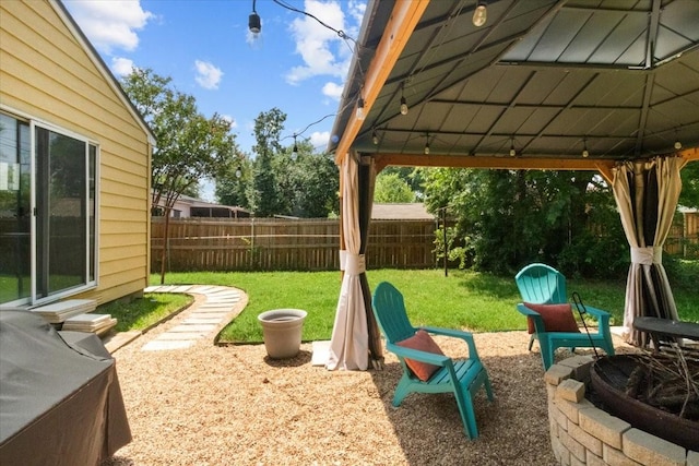2311 Anderson St, Irving, TX 75062 - view of yard featuring a gazebo and a patio area