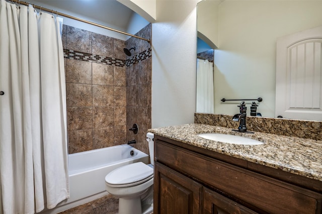 101 Aucuba Ln, Waxahachie, TX 75165 - full bathroom with vanity, shower / bath combo with shower curtain, and toilet