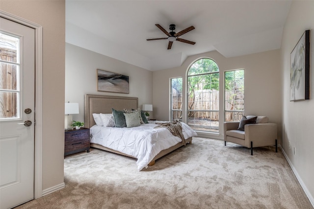 4037 Azure Ln, Addison, TX 75001 - bedroom with carpet, baseboards, and ceiling fan