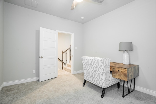 1507 Calcot Ln, Forney, TX 75126 - carpeted office space with baseboards and ceiling fan