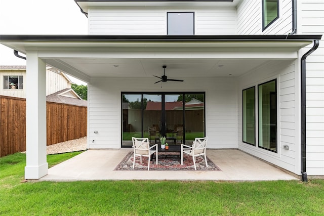 10321 Lakemere Dr, Dallas, TX 75238 - view of patio / terrace with ceiling fan