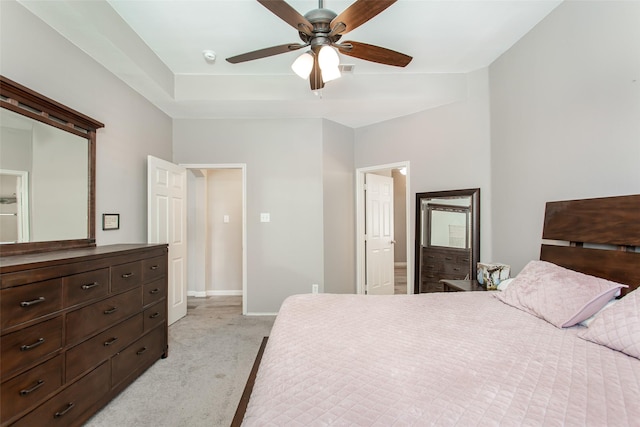 1253 Stone Ln, Celina, TX 75009 - bedroom with light colored carpet, baseboards, and a ceiling fan