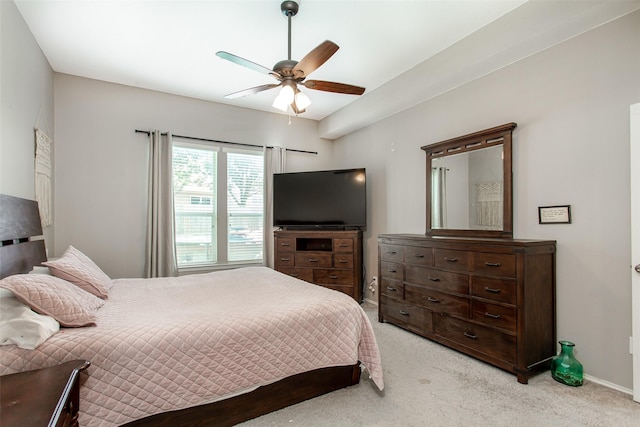 1253 Stone Ln, Celina, TX 75009 - bedroom with light carpet, baseboards, and a ceiling fan