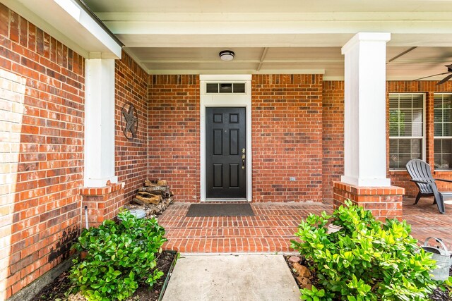 1253 Stone Ln, Celina, TX 75009 - property entrance featuring covered porch and brick siding