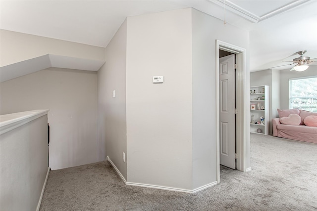 1253 Stone Ln, Celina, TX 75009 - corridor with carpet flooring, attic access, an upstairs landing, and baseboards