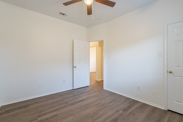 7028 Herman Jared Dr, North Richland Hills, TX 76182 - empty room featuring wood finished floors, ceiling fan, and baseboards