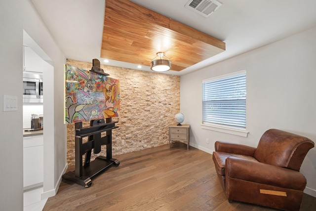 3116 Sharpview Ln, Dallas, TX 75228 - living area featuring hardwood / wood-style floors and baseboards