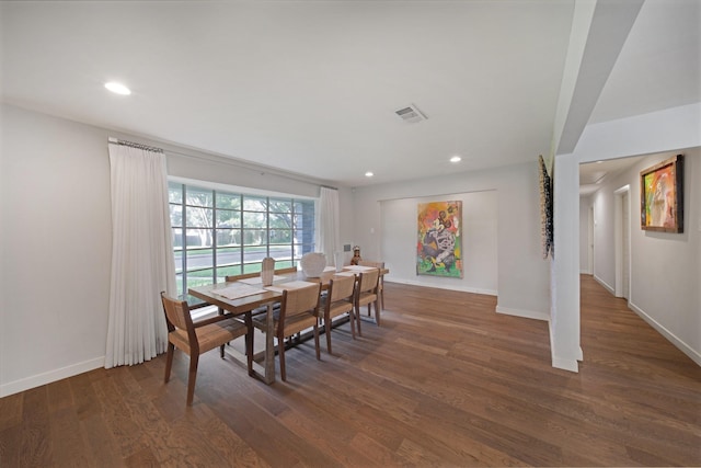 3116 Sharpview Ln, Dallas, TX 75228 - dining space with dark wood-style floors and recessed lighting