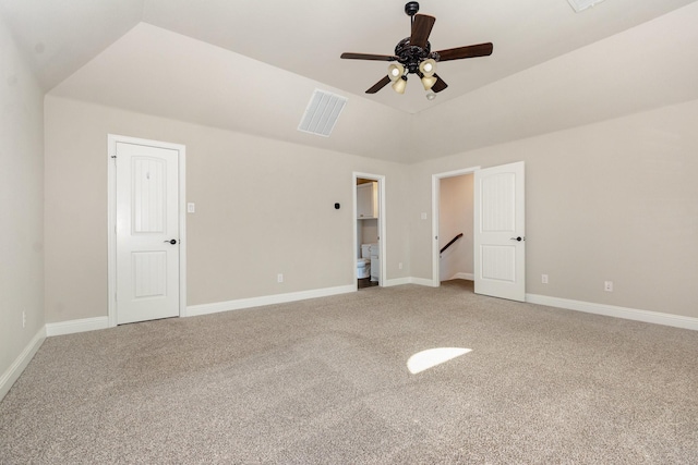 302 Micco Ln, Rockwall, TX 75087 - empty room featuring carpet floors, a ceiling fan, baseboards, and lofted ceiling