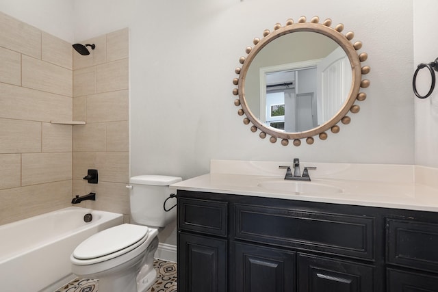 302 Micco Ln, Rockwall, TX 75087 - full bathroom with vanity, toilet, bathing tub / shower combination, and baseboards
