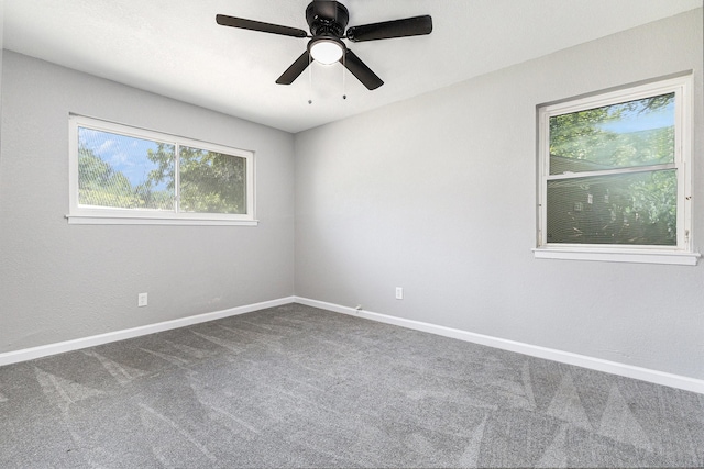 6412 Regal Rd, Forest Hill, TX 76119 - carpeted empty room with baseboards and ceiling fan