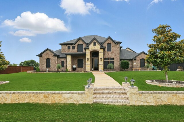 1330 Billingsley Dr, Waxahachie, TX 75167 - french country style house with brick siding and roof with shingles