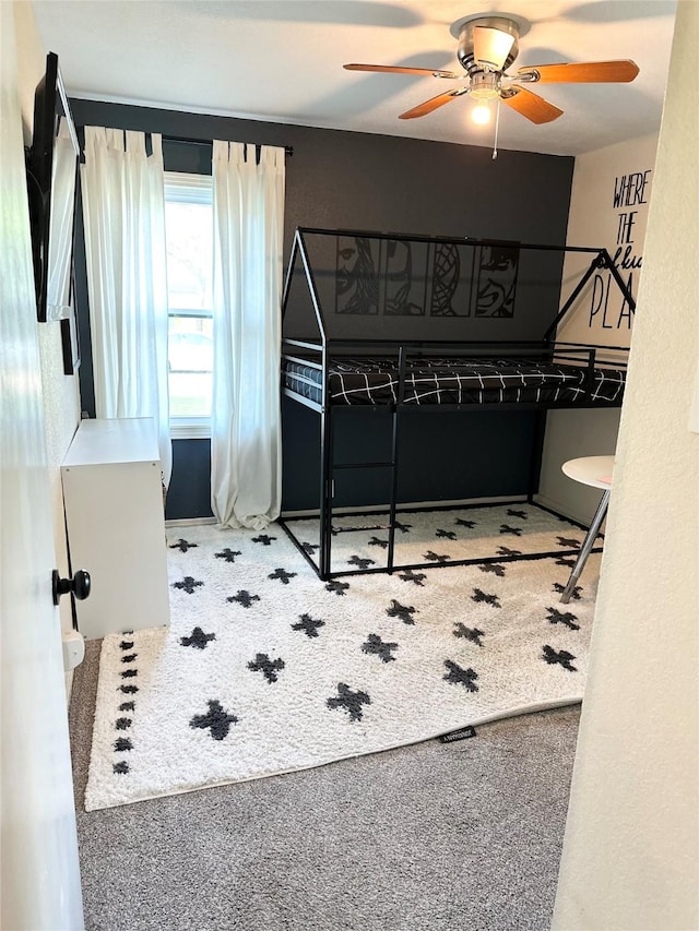 107 S Lakeview Dr, Lacy Lakeview, TX 76705 - bedroom with a ceiling fan