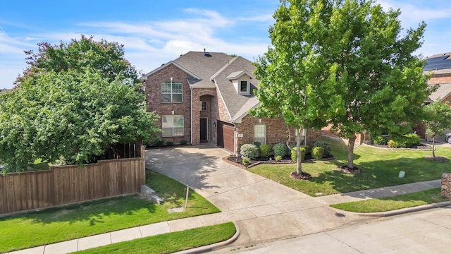 701 Setting Sun Trl, Mckinney, TX 75069 - traditional home with concrete driveway, brick siding, and roof with shingles