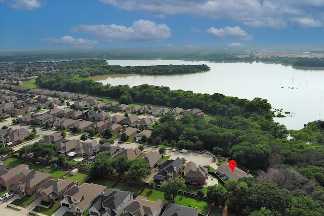 901 Freesia Dr, Little Elm, TX 75068 - aerial view of property's location featuring nearby suburban area and a large body of water