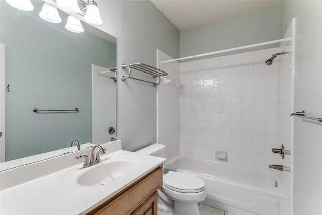 805 Evergreen Ct, Keller, TX 76248 - bathroom with vanity, bathtub / shower combination, and toilet