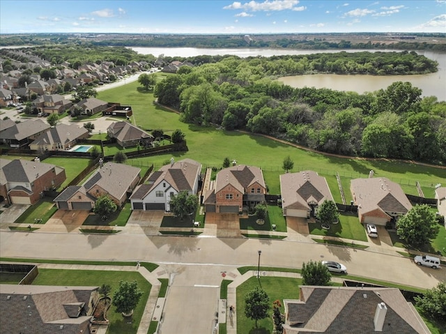 1316 Heather Ln, Little Elm, TX 75068 - aerial view of property and surrounding area featuring a large body of water and nearby suburban area