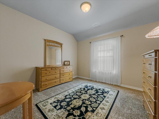 1316 Heather Ln, Little Elm, TX 75068 - bedroom with lofted ceiling and light carpet